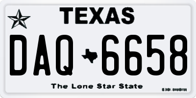 TX license plate DAQ6658