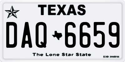 TX license plate DAQ6659
