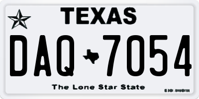 TX license plate DAQ7054