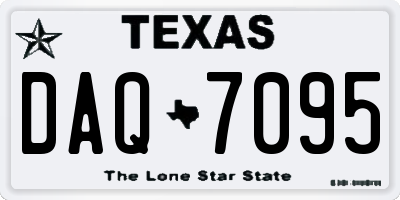 TX license plate DAQ7095