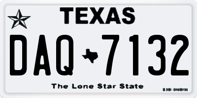 TX license plate DAQ7132