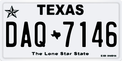 TX license plate DAQ7146