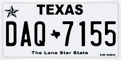 TX license plate DAQ7155