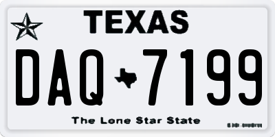 TX license plate DAQ7199