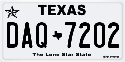 TX license plate DAQ7202