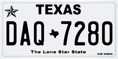 TX license plate DAQ7280