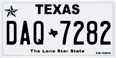 TX license plate DAQ7282