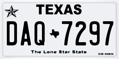 TX license plate DAQ7297