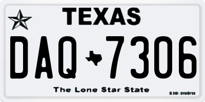 TX license plate DAQ7306