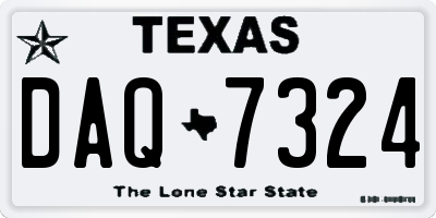 TX license plate DAQ7324