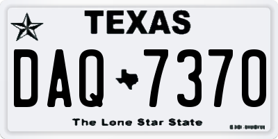 TX license plate DAQ7370
