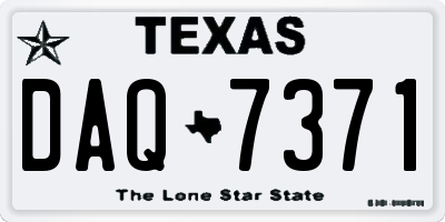 TX license plate DAQ7371