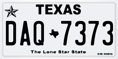TX license plate DAQ7373