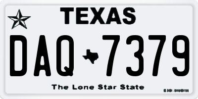 TX license plate DAQ7379