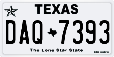 TX license plate DAQ7393