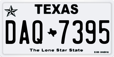 TX license plate DAQ7395