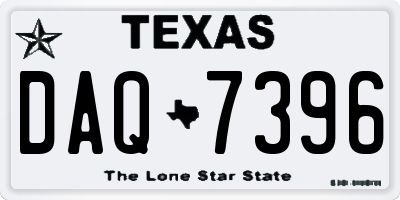 TX license plate DAQ7396