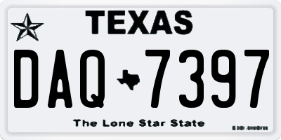 TX license plate DAQ7397