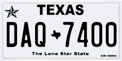 TX license plate DAQ7400
