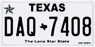 TX license plate DAQ7408
