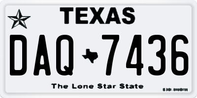 TX license plate DAQ7436