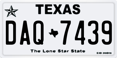 TX license plate DAQ7439