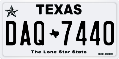 TX license plate DAQ7440