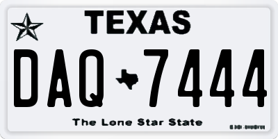 TX license plate DAQ7444