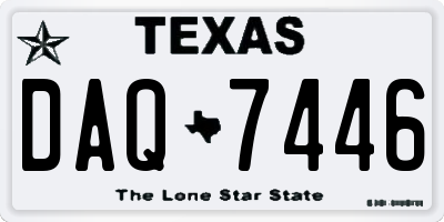 TX license plate DAQ7446