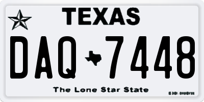 TX license plate DAQ7448