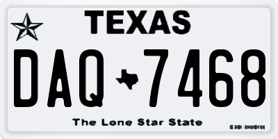 TX license plate DAQ7468
