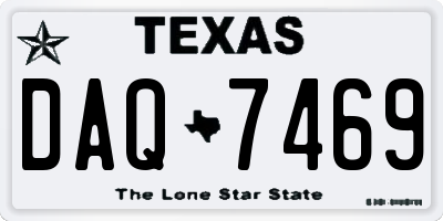 TX license plate DAQ7469