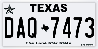 TX license plate DAQ7473