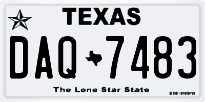 TX license plate DAQ7483