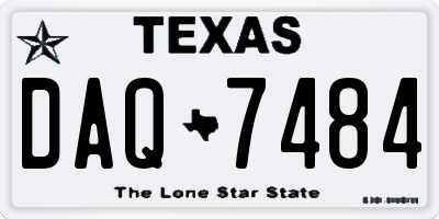TX license plate DAQ7484