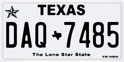 TX license plate DAQ7485