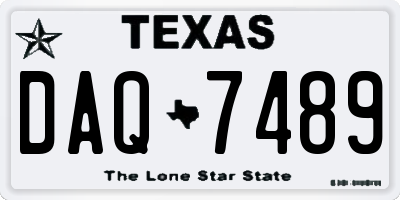 TX license plate DAQ7489