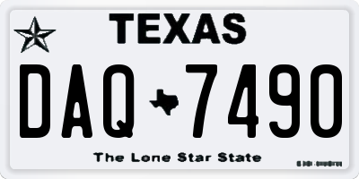 TX license plate DAQ7490
