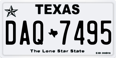 TX license plate DAQ7495