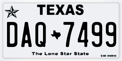 TX license plate DAQ7499