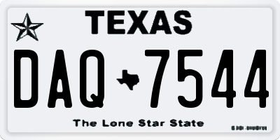 TX license plate DAQ7544