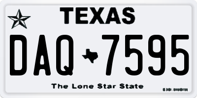 TX license plate DAQ7595