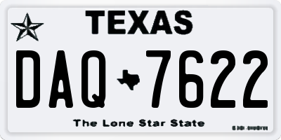 TX license plate DAQ7622