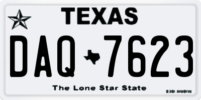 TX license plate DAQ7623