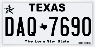 TX license plate DAQ7690