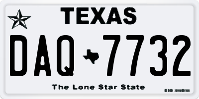 TX license plate DAQ7732