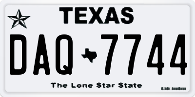 TX license plate DAQ7744