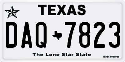 TX license plate DAQ7823