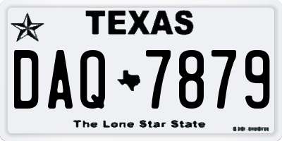 TX license plate DAQ7879