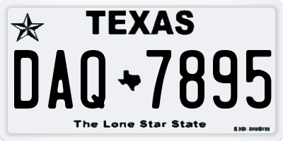 TX license plate DAQ7895